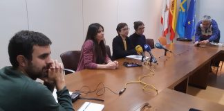Las concejalas de Podemos-Equo Xixón en rueda de prensa