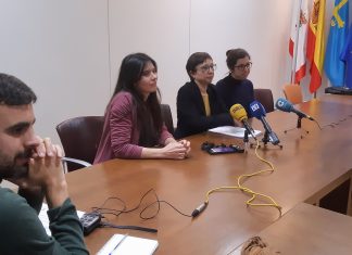 Las concejalas de Podemos-Equo Xixón en rueda de prensa