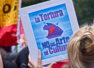 Manifestación contra las corridas de toros