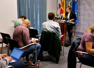 Yolanda Huergo en rueda de prensa