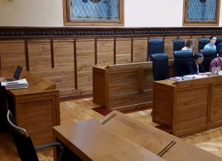 Las concejalas de Podemos-Equo Xixón en una de las comparecencias de los presupuestos