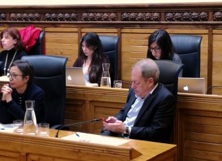 Las concejalas de Podemos-Equo Xixón en el pleno