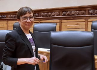 Yolanda Huergo en el salón de plenos