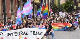 Una manifestación del Orgullo en Asturies